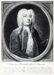 Francesco Bernardi Senesino, Engraved by Elisha Kirkall